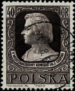 1953 Poland Scott Catalog Number 566 Used