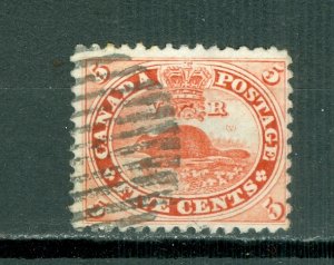 CANADA 1859 BEAVER #15 FINE-VERY FINE USED NO THINS...$35.00