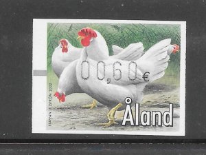 BIRDS - ALAND #340 CHICKENS (60)  MNH