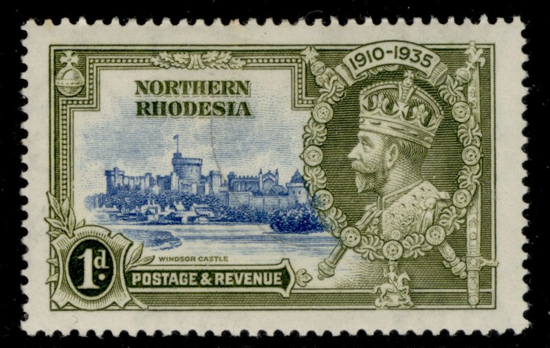 NORTHERN RHODESIA GV SG18, 1d light blue & olive-green, M MINT.