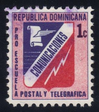 Dominican Rep. #RA58 Communications Emblem, used (0.25)