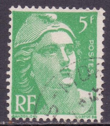 France SG921 - YT 809, 1948 Marianne Gandon 5f used