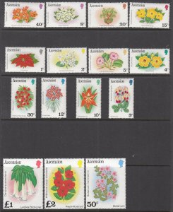 Ascension 274-288 Flowers MNH VF