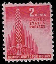 U.S. #907 MNH; 2c Nations United for Victory (1943) (2)