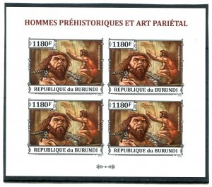 Burundi Republic 2013 PREHISTORIC MAN Sheet Imperforated Mint (NH)