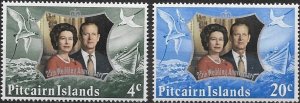 1972 Pitcairn Islands SC#127-128 Mint