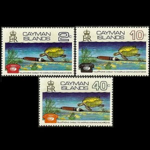 CAYMAN IS. 1972 - Scott# 297-9 Cable and Turtle Set of 3 NH