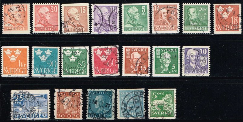 Sweden MiniLOT 20 All Different Used