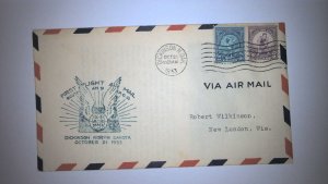 US FIRST FLIGHT COVER: 1933 DICKINSON ND