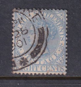 Straits Settlements 1894 Sc 50 QV 8c ultramarine Used