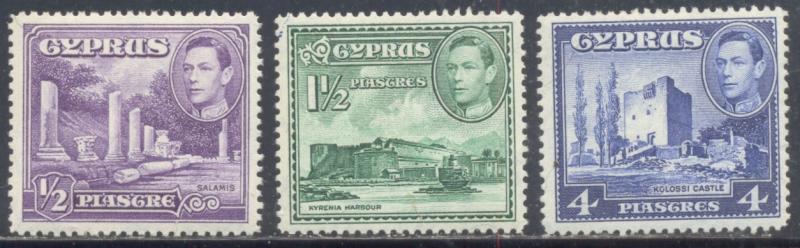 Cyprus Scott #'s 164 - 166 MNH