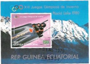 Equatorial Guinea. Souvenir Sheet - Airmail. 1979. Olympics. Bobsled