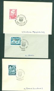 Austria.  3 Covers 1964. Winter Olympic Games Innsbruck. Sc#B.287+648+648A.