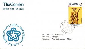 Gambia, Worldwide First Day Cover, Americana