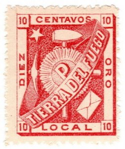 (I.B) Argentina Local Post : Tierra Del Fuego 10c