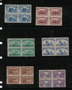 USA #230 - #235 Mint Fine - Very Fine Blocks