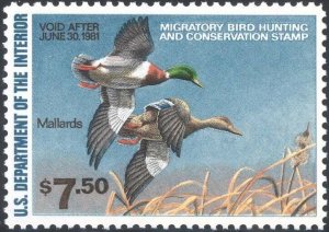 RW47, Mallards Federal Duck Stamp VF OG NH - Stuart Katz