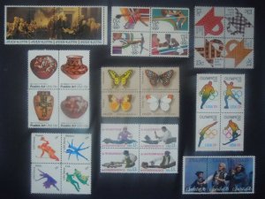 US Commemorative Lot of 13c Se-tenants  MNH OG VF