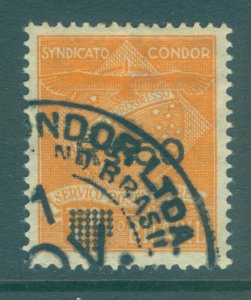 BRAZIL 1930 AIRMAIL - Condor Syndicate - 50r/700r orange Scott # 1CL10 used