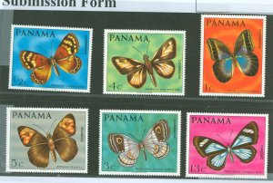 Panama #483-483E  Single (Complete Set) (Butterflies)