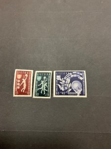 Stamps Lithuania Scott #B52-4 never hinged