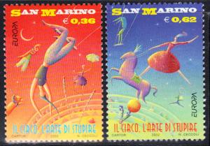 SAN MARINO # 1532-1533 Mint NH Circus Europa - Michel Nr 2018-2019