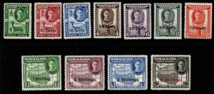 SOMALILAND SG125/35 1951 SURCHARGE SET MTD MINT