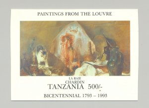 Tanzania 1993 Paintings from the Louvre, Art 1v S/S Imperf Chromalin Proof