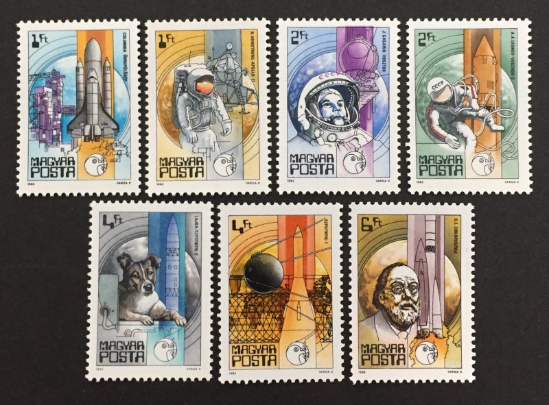 Hungary 1982 #2743-9, Space, MNH.