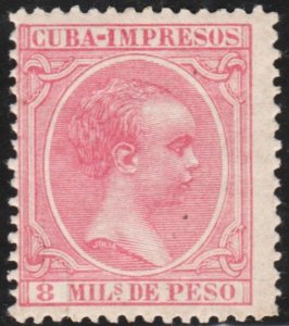 1894 Cuba Newspaper Stamps Sc P24 King Alfonso Spain NEW