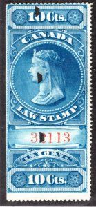 FSC1, van Dam, 10c, Used, p12, Federal Supreme Court, 1876 Victoria, Canada