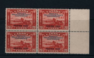 Canada #203i Very Fine Never Hinged Broken X Variety Block **With Certificate**