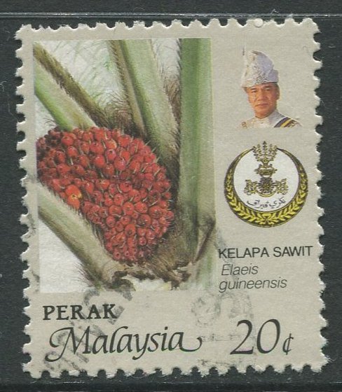 STAMP STATION PERTH Perak #165 Sultan Idris Shah Flowers Used 1986