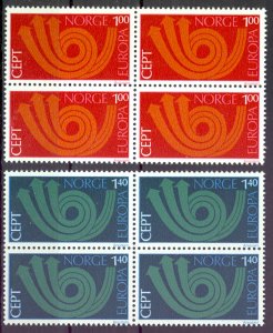 Norway Sc# 604-605 MNH block/4 1973 Europa