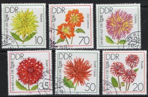 Thematic stamps GERMANY EAST 1979 FLOWERS E2145/50 6v used