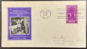 854 Ioor cachet Washington Inaugural FDC 1939