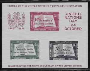 UNITED NATIONS - SC# 38d FVF/MNH 1955