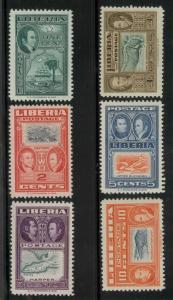 Liberia 332-337 Mint VF H