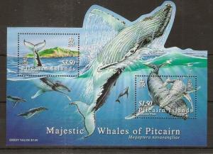 Pitcairns 2006 Humpback Whales Min Sheet MS723 MNH