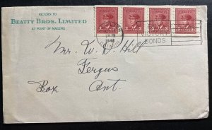 1943 Hamilton Canada Beatty Bros Company Cover To Fergus