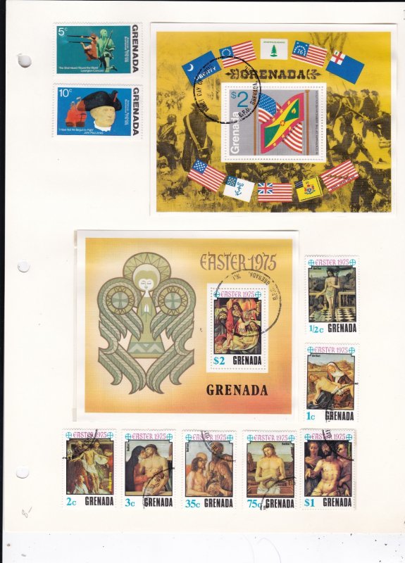 Grenada Stamp Collection    ......see details below