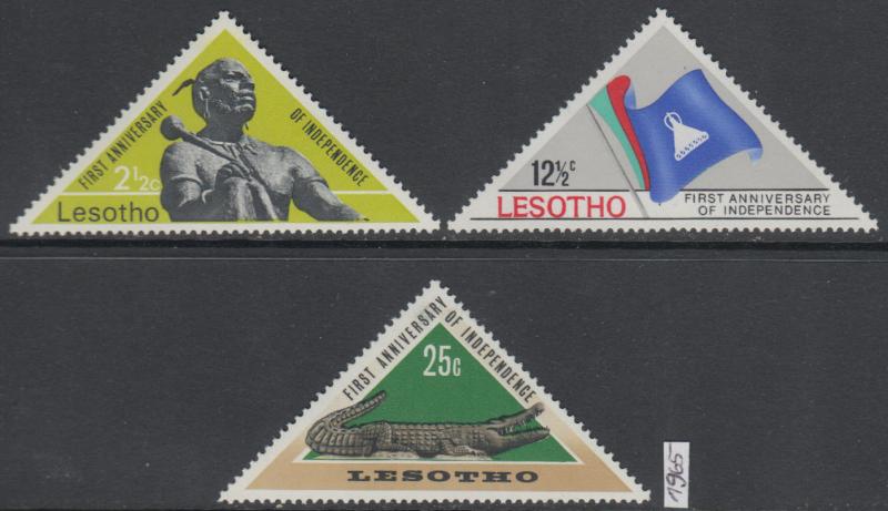 XG-AK660 LESOTHO - Independence, 1965 1St Anniversary, 3 Values MNH Set