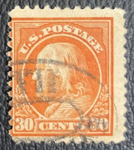 US #516 Used (P11) - 30c Ben Franklin 1917 [US38.6.1]