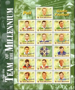 Ireland Scott 1185 MNH** Team of the Millennium souvenir sheet