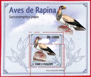 A3331 - SAO TOME & PRINCIPE, ERROR MISSPERF Souvenir sheet: 2009, Birds of Prey