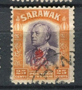 SARAWAK; 1947 early Brooke Crown Colony issue fine used 25c. value