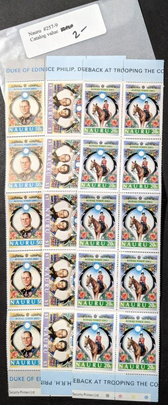 EDW1949SELL : NAURU Clean collection of all VF MNH Cplt sets & S/S. Sc Cat $327