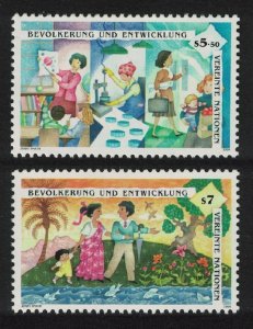 UN Vienna Population and Development 2v 1994 MNH SG#V173-V174