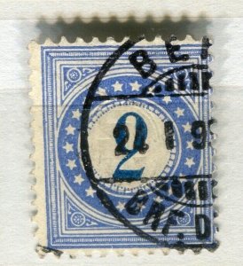 SWITZERLAND; 1878-80 early classic Postage Due issue used Shade of 2c. value