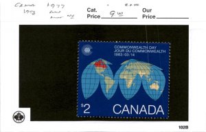 Canada, Postage Stamp, #977 Mint NH, 1983 Map Globe (AE)